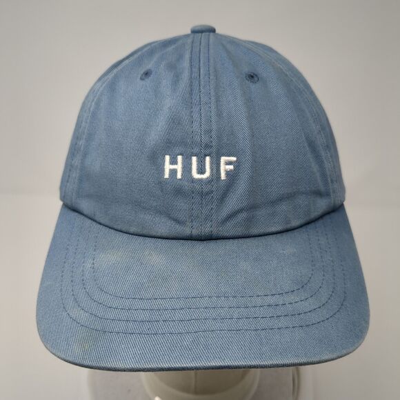 HUF Slideback Hat Blue One Size Adjustable Embroidered Vented Holes 6 Panel - Picture 2 of 8